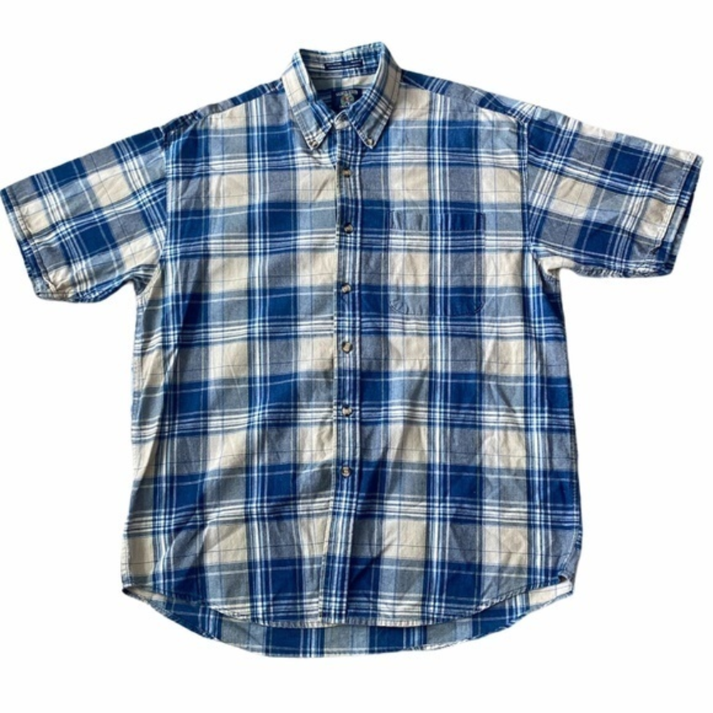 Salmon‎ River Traders Plaid Button Down Shirt Sz. L
